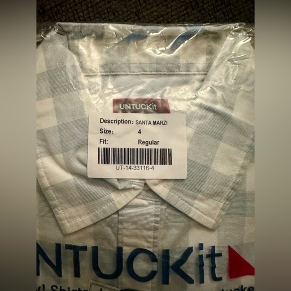 NWT UNTUCKIT Womens Santa Marzi Button Up Shirt Long Sleeve - Picture 7 of 8